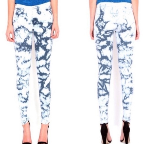 MOTHER Looker Skinny Jeans 27 Icebreaker Blue & White - Picture 3 of 13